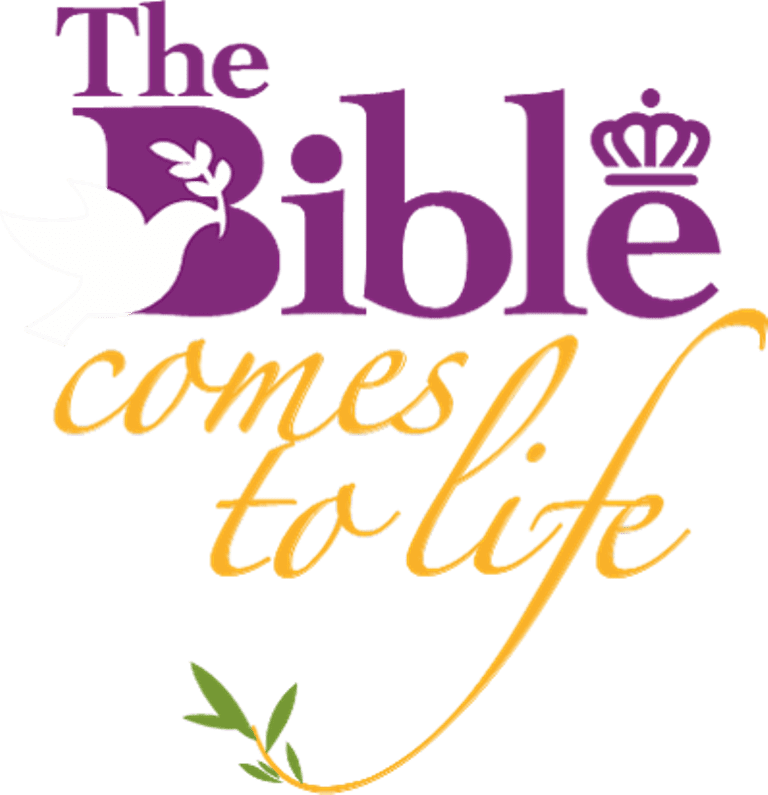 A green background with the words " bible comes to life ".