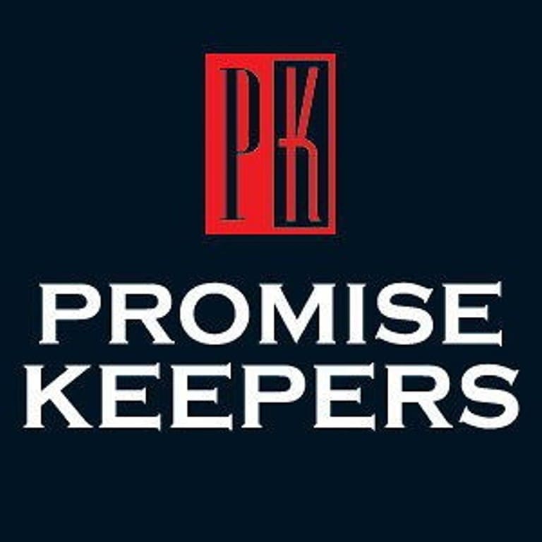 A black and white logo of promise keepers.